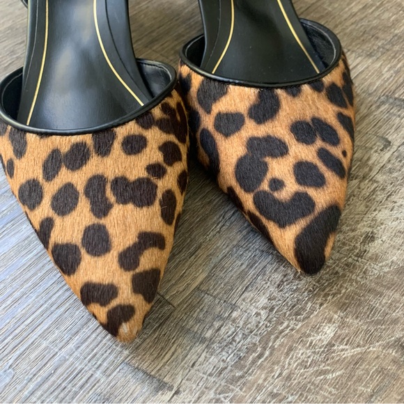 Vionic Jacynda Leopard Calf Hair Pointed Toe Kitten Heel - Picture 7 of 12